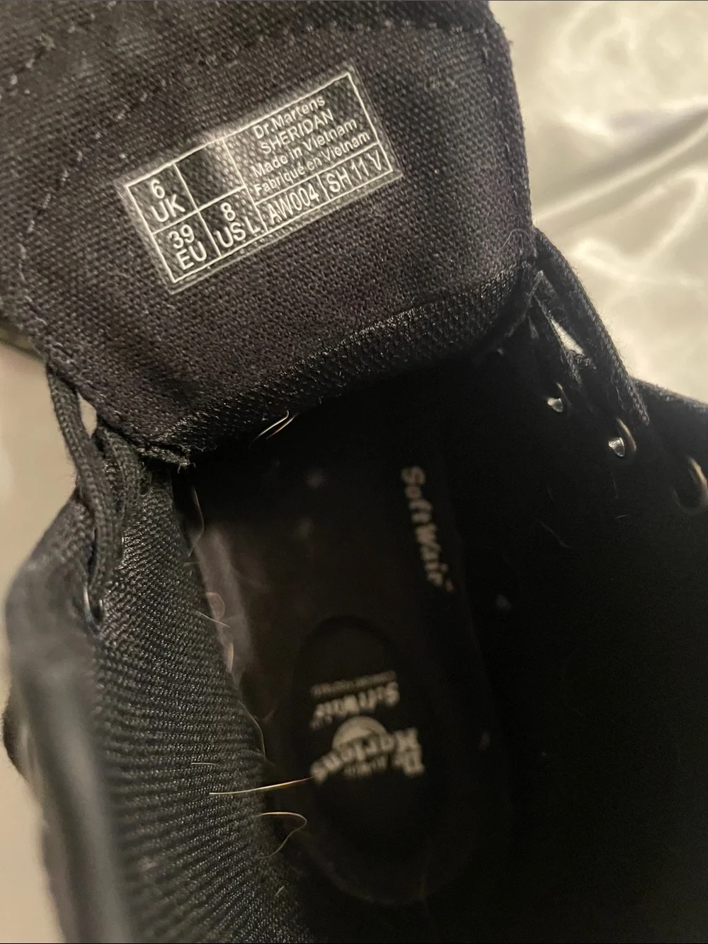 Dr. Martens Black Canvas Lace-Up Skull Pattern Boots - Picture 8 of 12